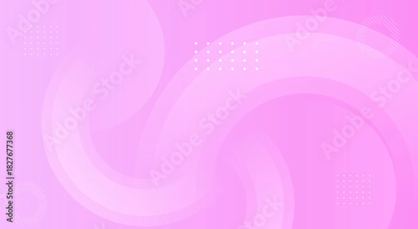 Fototapeta Abstract background with pink fluid waves and soft curved swirl shapes.