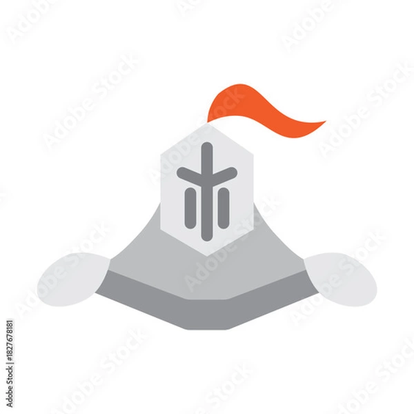 Obraz Night Warrior Vector Flat Icon Design