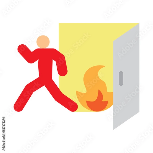 Obraz Smoke Escape Vector Flat Icon Design