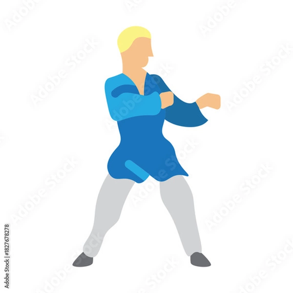 Obraz Martial Stance Vector Flat Icon Design