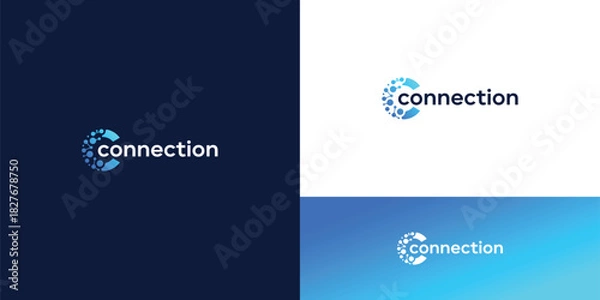 Obraz Innovate technology  connection startup symbol, modern, solution , isolated vector logo design