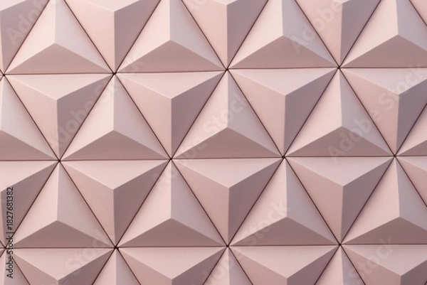 Fototapeta Beige Triangle Low Poly Geometric Modern Pattern with Soft Abstract Polygon Surface Design