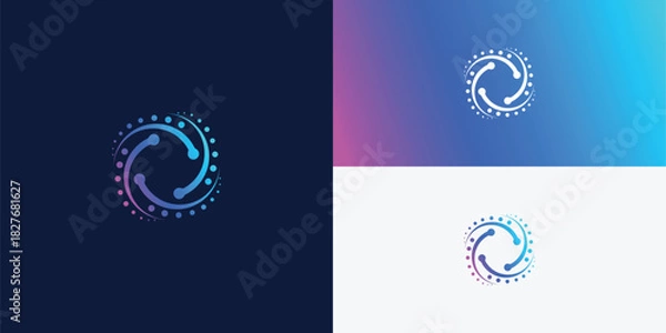 Obraz Global Community Logo Icon Elements Template. 