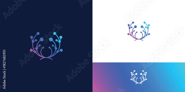 Obraz deer nature tech logo design inspiration