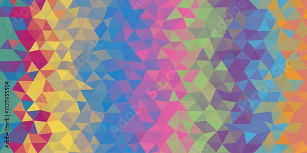 Fototapeta A Colorful Mosaic of Shapes Blending into Vibrant Abstract Harmony