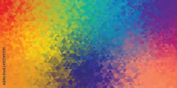 Fototapeta Vibrant Geometric Spectrum Merging Colors into a Dynamic Abstract Expression
