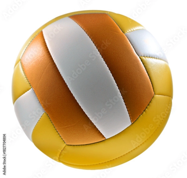 Obraz Leather volleyball isolated on white background