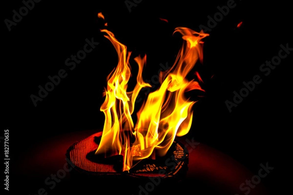 Fototapeta Fire on a Cold Night