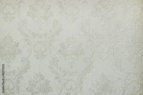 Fototapeta Grey botanical wallpaper background