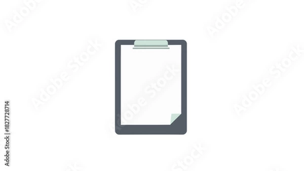 Fototapeta Clipboard with blank paper, ready for notes or a checklist.