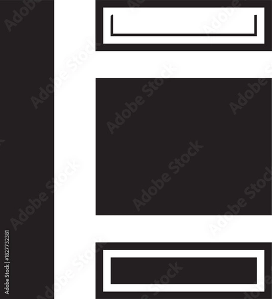 Fototapeta Minimalist Abstract Geometric Layout Black and White Art