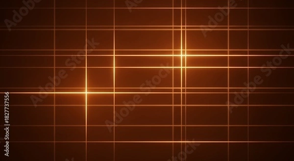Obraz Abstract Glowing Grid Lines on Dark Background.