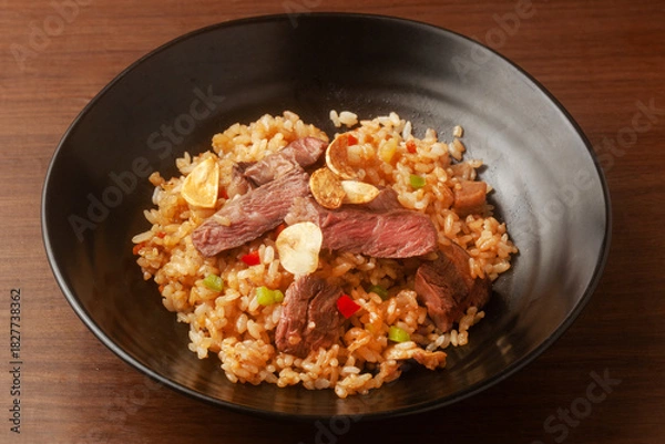 Obraz ガーリックステーキライス