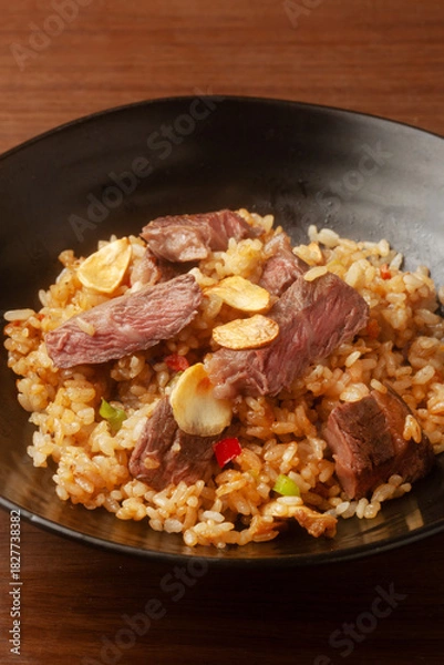 Obraz ガーリックステーキライス