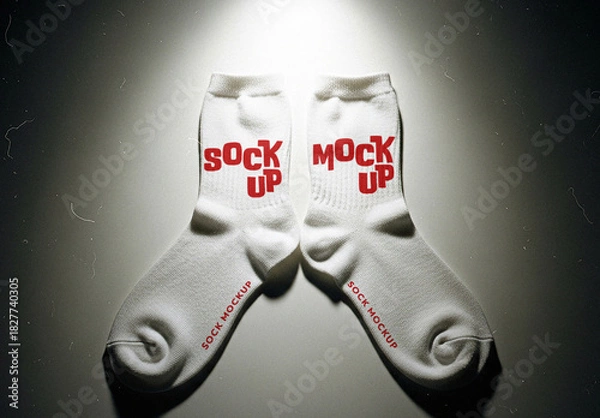 Fototapeta White Socks Mockup