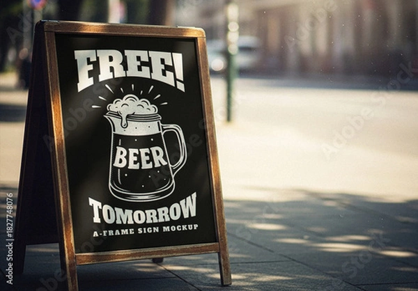 Fototapeta A Frame Sign Mockup