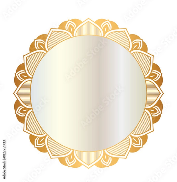 Obraz Golden circle frame border	