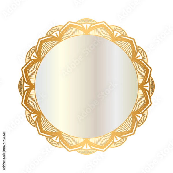 Obraz Golden circle frame border
