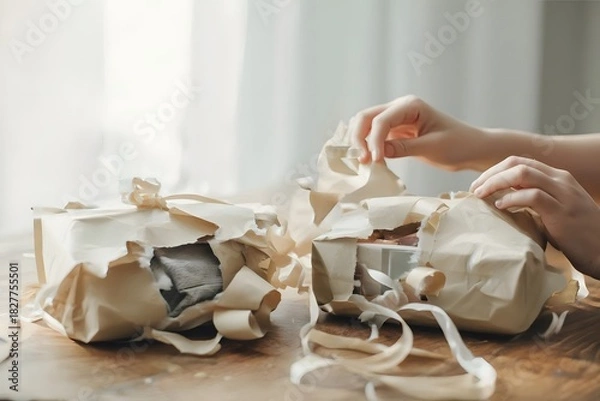 Fototapeta Unwrapping joyfully