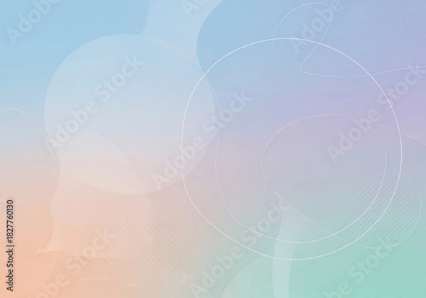 Fototapeta Pastel Multicolor Abstract Circles