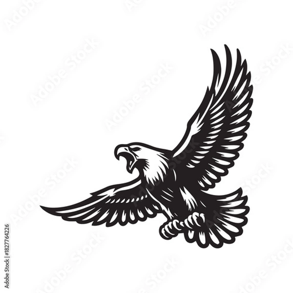 Fototapeta eagle vector illustration