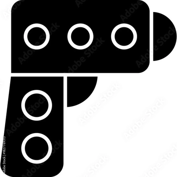 Obraz Thermometer Gun Icon Vector Element