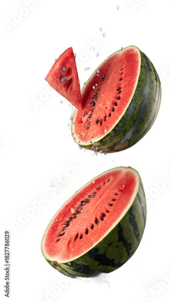 Fototapeta water melon isolated on white background