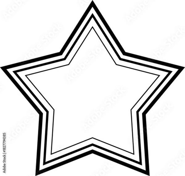 Obraz Line Stripped Star Shape Sign