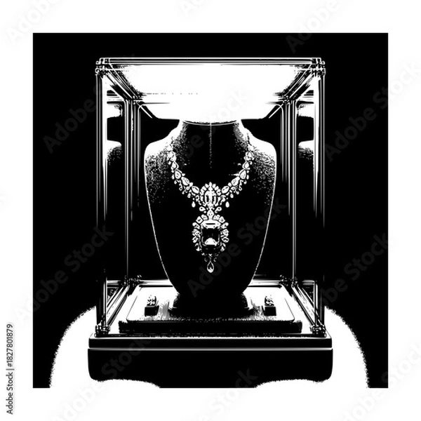 Fototapeta A high end jewelry on display vector image illustration