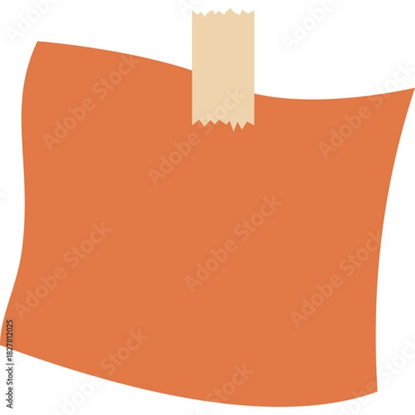 Fototapeta Sticky Note with Adhesive Tape Paper