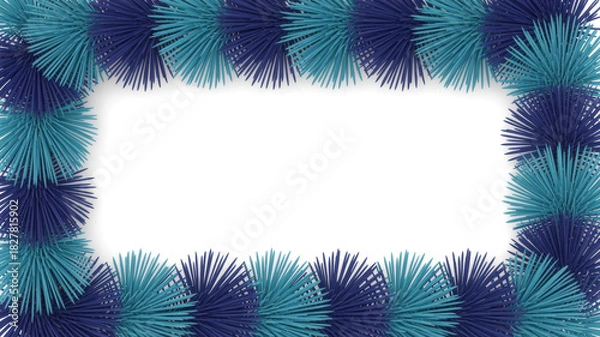 Obraz Abstract textured frame with a dark rectangular void in the center ideal for text or design elements isolated on transparent background