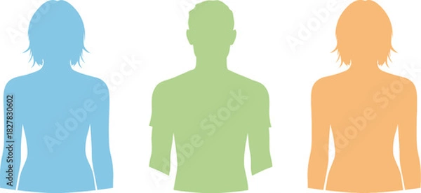 Obraz Diverse team silhouettes for modern business branding