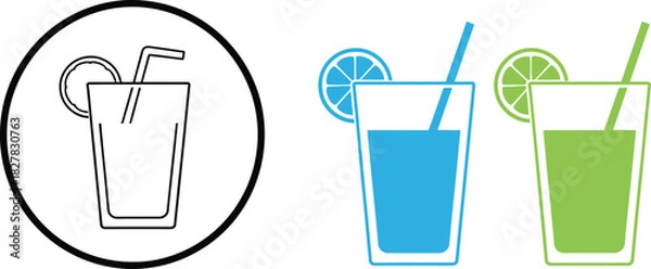 Obraz Refreshing colorful drinks for vibrant summer designs