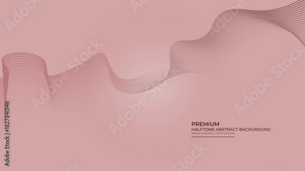 Obraz Dusty-Rose Halftone Wave | Organic Dot-Mesh Background