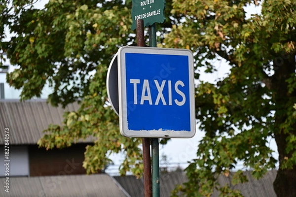 Obraz Panneau Taxis route