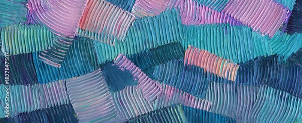 Obraz Abstract oil paint brush strokes texture as patchwork background or textured wallpaper, pattern, art print, etc	