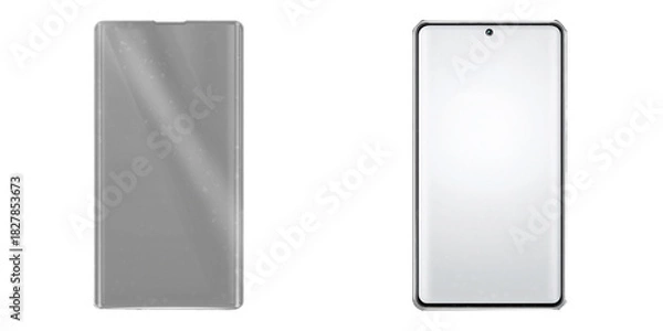 Obraz Phone With Screen Protector Isolated