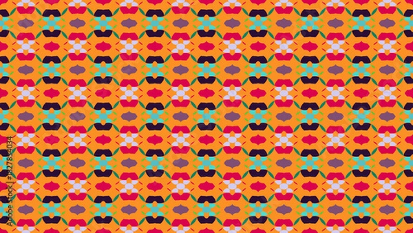 Obraz Warm Vibrant Abstract Geometric Seamless Pattern Background