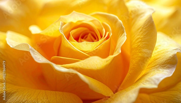 Fototapeta Ultra close up abstract texture of yellow rose petals in fine art style
