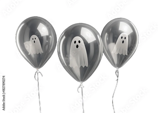 Fototapeta ghost-balloons on a isolated transparent background