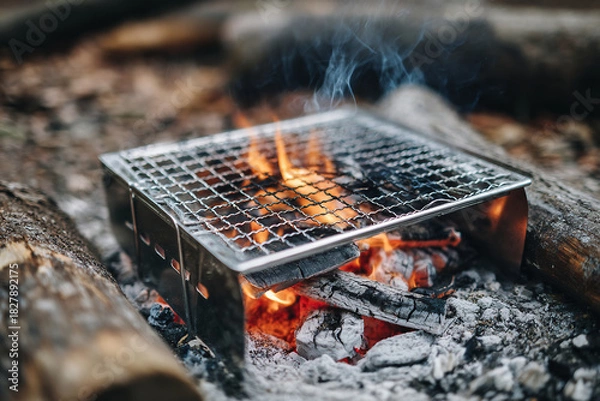 Obraz 焚火用のキャンプグリル