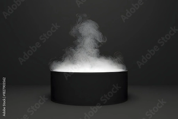 Fototapeta Dramatic Stage Effect with Smoke and Light