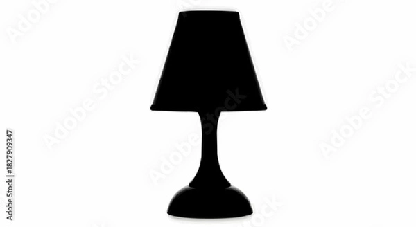 Fototapeta Modern Black Table Lamp with Elegant Design.