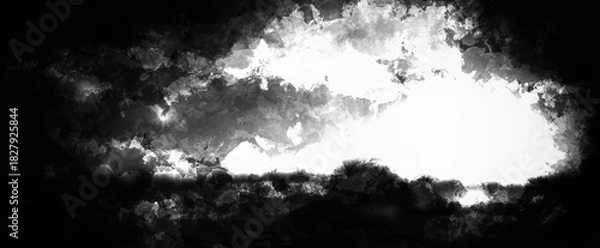 Obraz 抽象的　水墨画　背景素材
