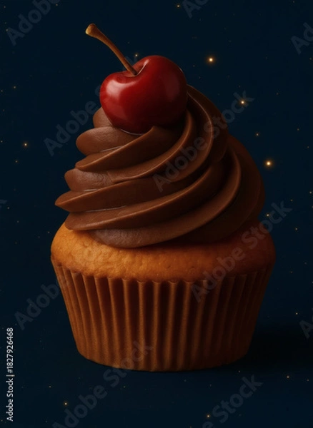 Obraz cherry cupcake