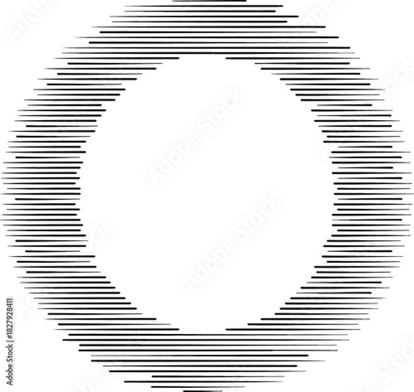 Obraz ring with artistic hatching