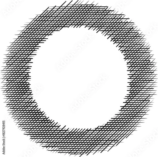 Obraz ring with hatching border