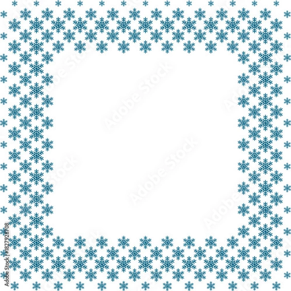 Obraz Square frame with snowflake pattern