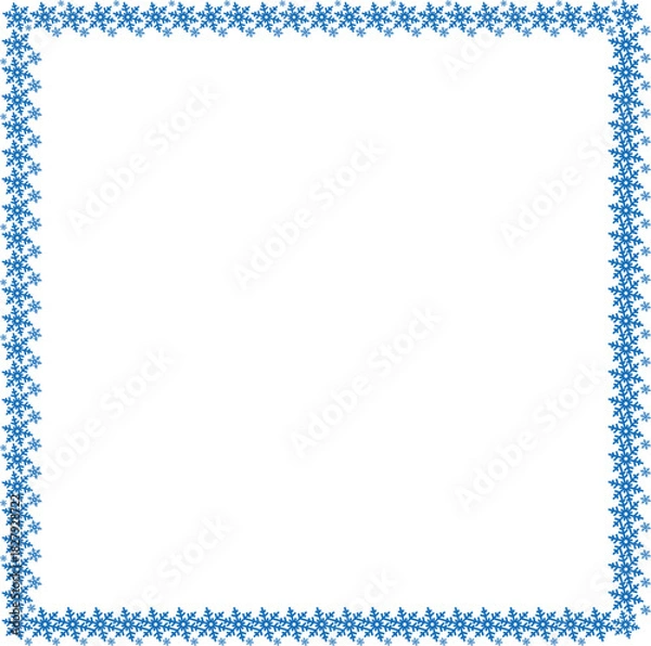 Obraz square frame of snowflakes