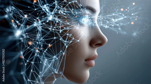 Obraz Darstellungen moderner Technologie mit KI-Oberflächen